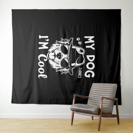 Mijn hond denkt dat ik kool ben wandkleed (In Situ (horizontaal))