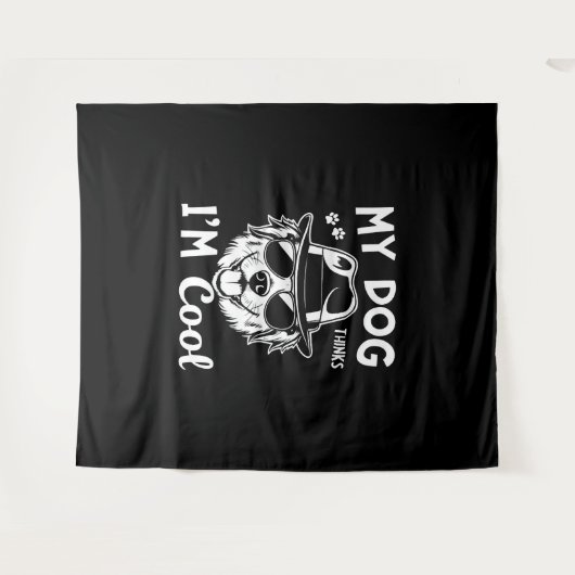 Mijn hond denkt dat ik kool ben wandkleed (Voorkant (horizontaal))