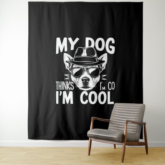 Mijn hond denkt dat ik kool ben wandkleed (In situ)