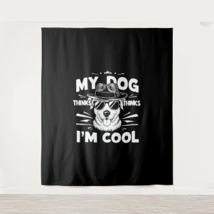 Mijn hond denkt dat ik kool ben wandkleed