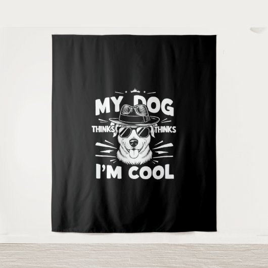 Mijn hond denkt dat ik kool ben wandkleed (Voorkant)