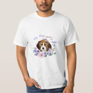 Mijn hond denkt dat ik perfect in de hond ben t-shirt
