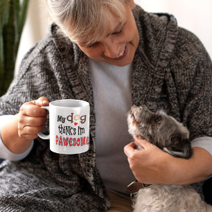 Mijn hond denkt dat ik Pun-typografie ben Koffiemok