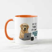 🐾 Mijn hond denkt dat ik slim ben Grappige quote  Mok (Links)