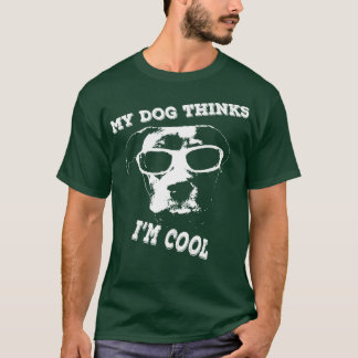 Mijn hond denkt in Cool Pit Bull Amstaff Staffy T-shirt