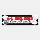 Mijn hond Digs Fundraising Bumpersticker (Voorkant)