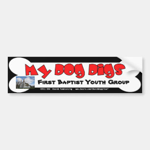 Mijn hond Digs Fundraising Bumpersticker