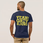 Mijn hond draait kop Greyhound T-shirt (Achterkant volledig)