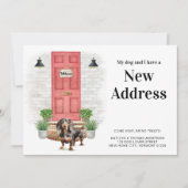 Mijn Hond En Ik Adres Teckel Hond Verhuizen Aankondiging (Voorkant)