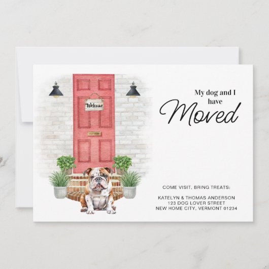 Mijn hond en ik hebben de Engelse Bulldog verplaat Aankondiging (Voorkant)