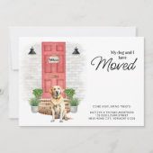 Mijn hond en ik hebben de gele labrador verplaatst aankondiging (Voorkant)