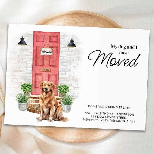 Mijn hond en ik hebben de Golden Retriever verhuis Aankondiging