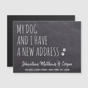 Mijn hond en ik hebben de nieuwe adresaankondiging
