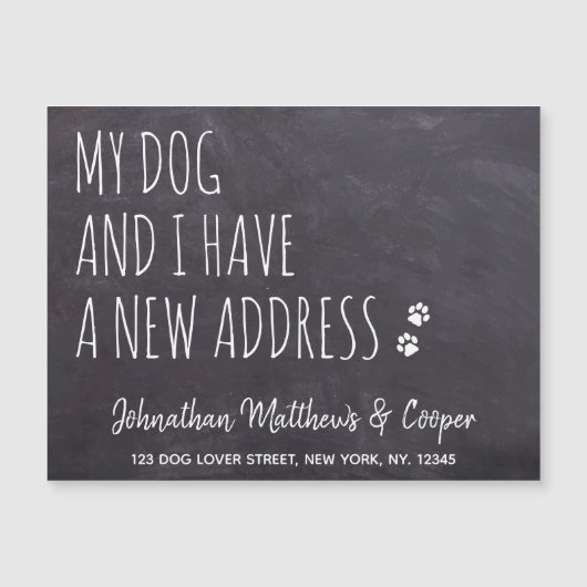 Mijn hond en ik hebben de nieuwe adresaankondiging (Voorkant)