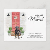 Mijn hond en ik hebben de zwarte labrador verplaat aankondigingskaart (Voorkant)