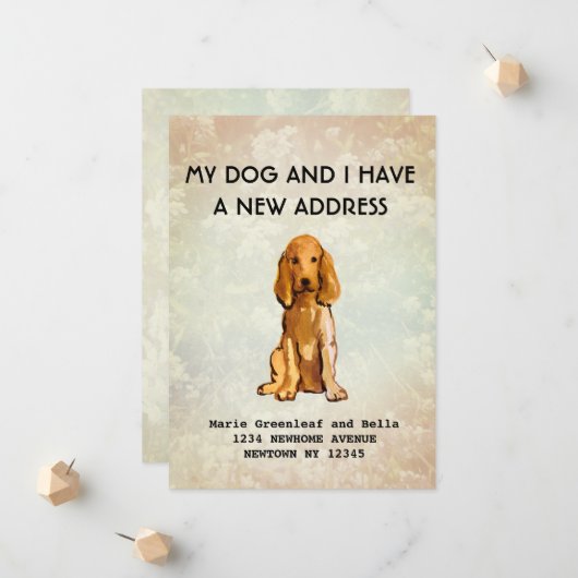 Mijn hond en ik hebben een mededeling aankondiging (Voorkant / Achterkant in situ)