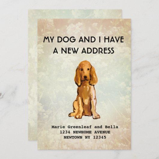 Mijn hond en ik hebben een mededeling aankondiging (Voorkant / Achterkant)