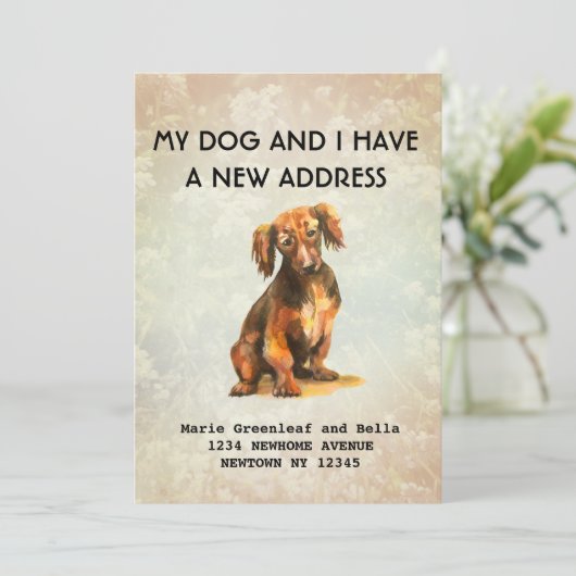 Mijn hond en ik hebben een mededeling aankondiging (Staand voorkant)