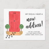Mijn hond en ik hebben een nieuw adres aankondigingskaart (Voorkant)