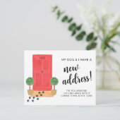 Mijn hond en ik hebben een nieuw adres aankondigingskaart (Staand voorkant)