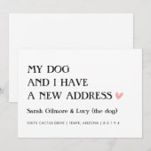 Mijn hond en ik hebben een nieuw adres verhuisberi aankondiging (Voorkant / Achterkant)