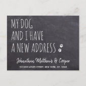 Mijn hond en ik hebben een nieuw adres verplaatst aankondigingskaart (Voorkant)