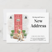 Mijn hond en ik hebben nieuw adres Yellow Labrador Aankondiging (Voorkant)