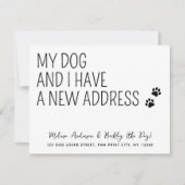 Mijn hond en ik hebben verhuisd New Address Pet Mo Aankondiging (Voorkant)