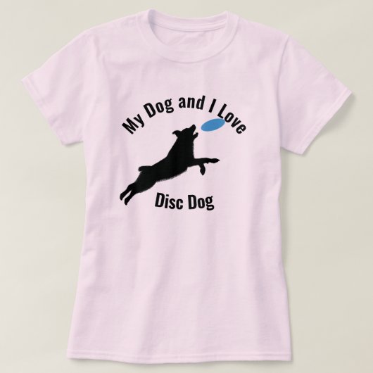 Mijn Hond en ik hou van Disc Dog Aussie T-shirt (Design voorkant)