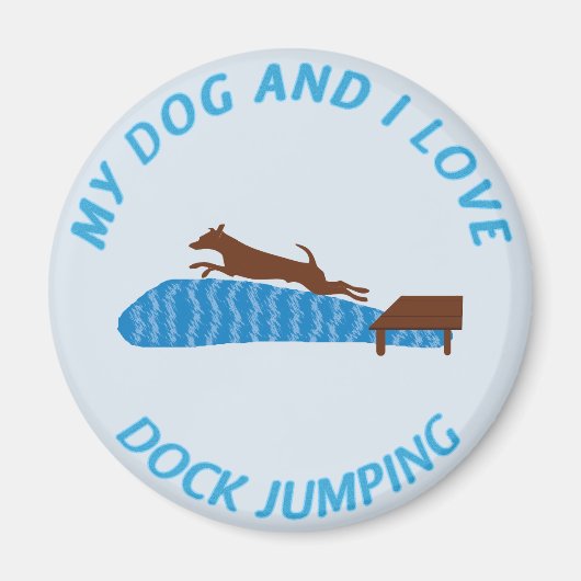 Mijn hond en ik hou van Dock Jumping Magneet (Voorkant)