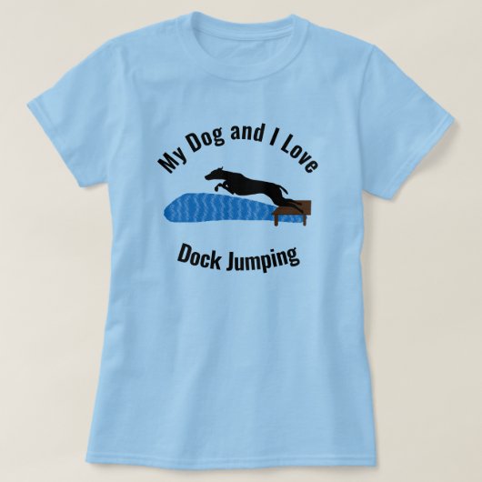 Mijn hond en ik hou van Dock Jumping McNab T-shirt (Design voorkant)