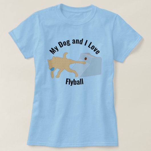 Mijn hond en ik hou van Flyball Box T-shirt (Design voorkant)