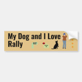 Mijn hond en ik hou van rally sit v3 bumpersticker (Voorkant)