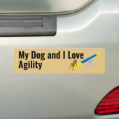 Mijn hond en ik houden van Agility Boxer Bumpersticker (Op auto)