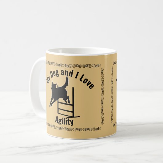 Mijn hond en ik houden van Agility McNab Koffiemok (Voorkant links)
