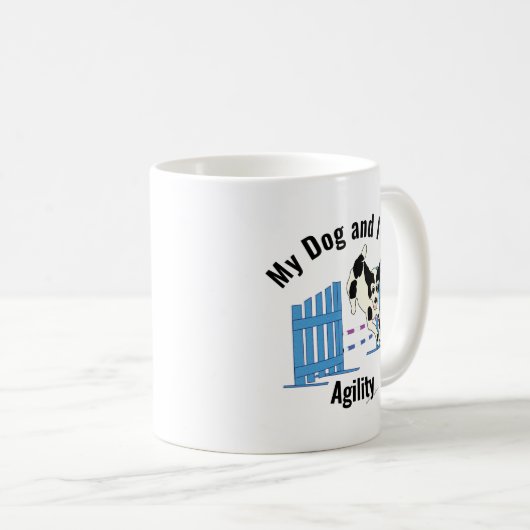 Mijn hond en ik houden van Agility Mutt Koffiemok (Voorkant rechts)