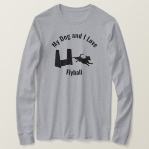 Mijn hond en ik houden van Flyball Terrier T-shirt