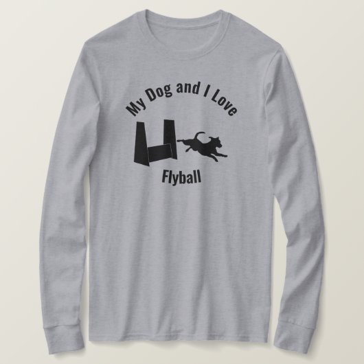 Mijn hond en ik houden van Flyball Terrier T-shirt (Design voorkant)