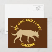 Mijn hond en ik houden van het volgen briefkaart (Voorkant / Achterkant)