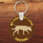 Mijn hond en ik houden van het volgen sleutelhanger (Voorkant)
