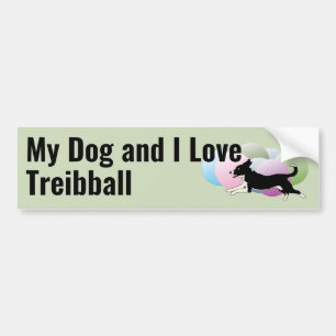 Mijn hond en ik houden van Treibball Mutt Bumpersticker