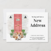 Mijn Hond en Ik Nieuw Adres Schattige Corgi Dog Mo Aankondiging (Voorkant)