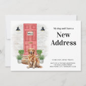 Mijn Hond en Ik Nieuwe Adres Golden Retriever Bewe Aankondiging (Voorkant)