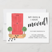 Mijn hond en ik zijn verhuisd aankondiging (Voorkant)