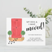 Mijn hond en ik zijn verhuisd aankondiging (Staand voorkant)
