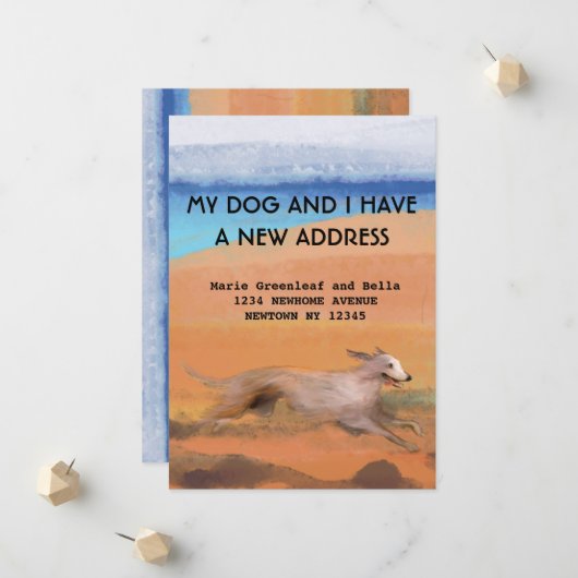 Mijn hond en ik zijn verhuisd Aankondiging (Voorkant / Achterkant in situ)
