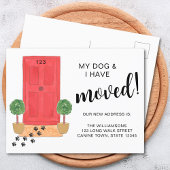 Mijn hond en ik zijn verhuisd aankondigingskaart
