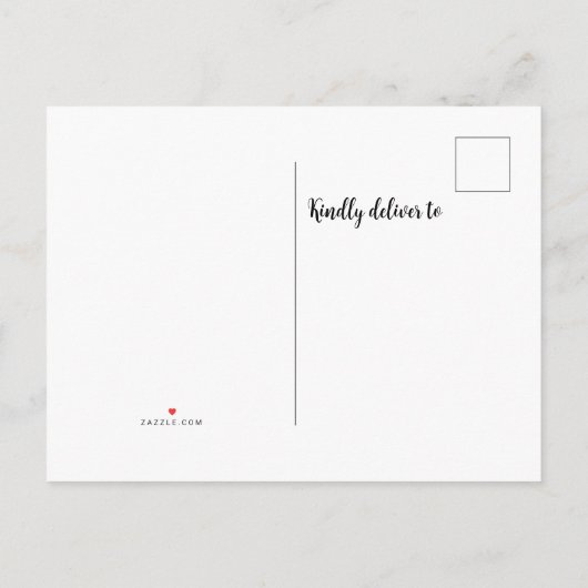 Mijn hond en ik zijn verhuisd aankondigingskaart (Achterkant)