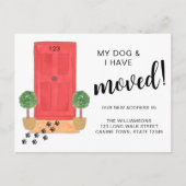 Mijn hond en ik zijn verhuisd aankondigingskaart (Voorkant)