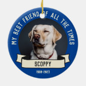 Mijn hond foto keramisch ornament (Achterkant)